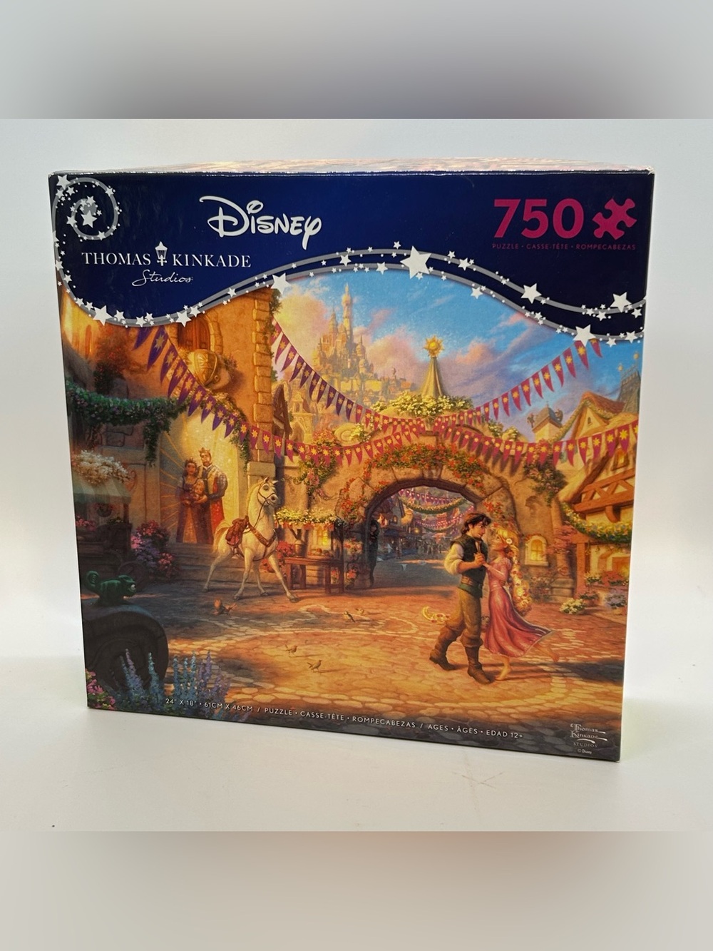 Puzzle Disney Rapunzel Dancing in Sunlit Courtyard 750pc Thomas Kinkade CEACO